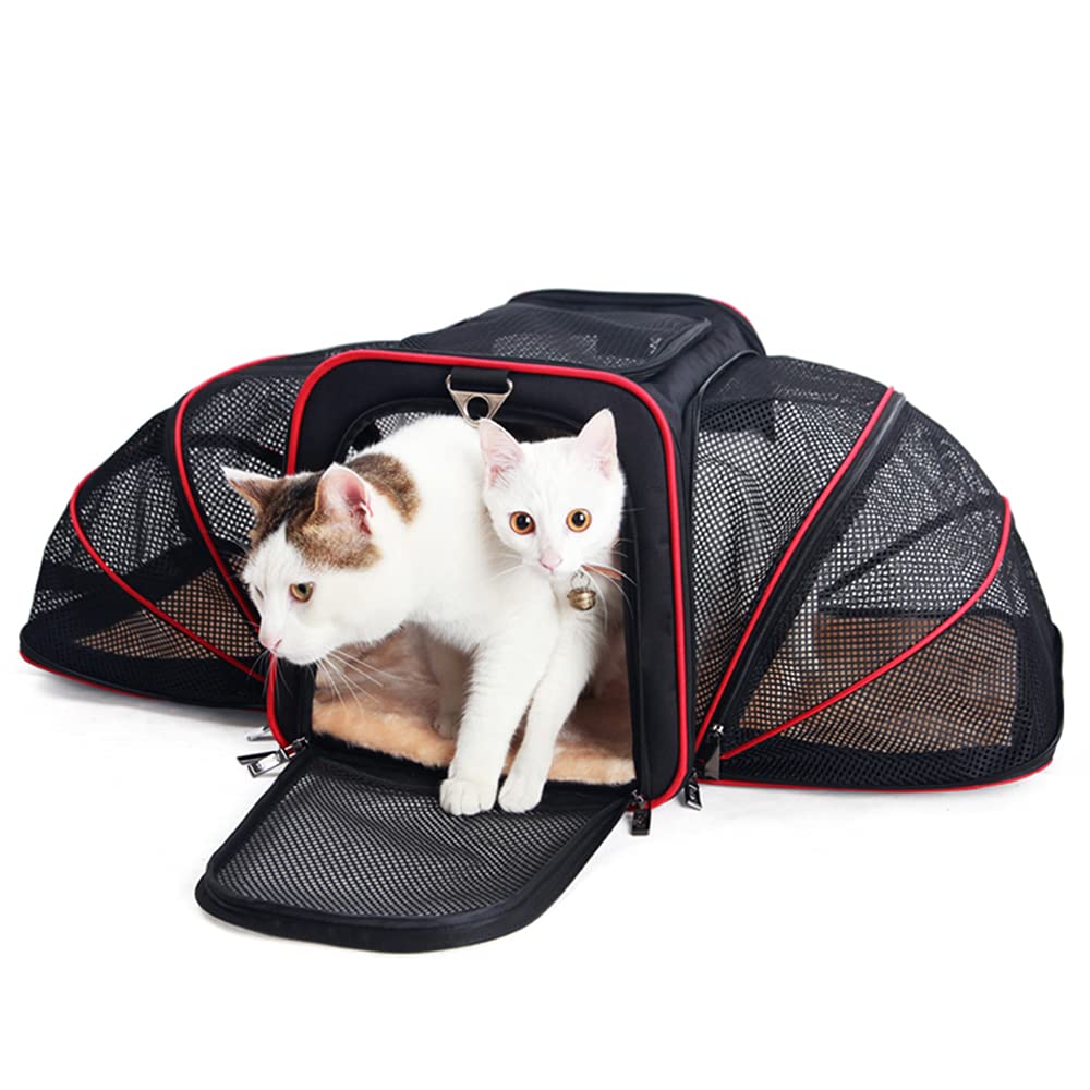 Meng Transportín Extensible para Perros, Portátiles Bolsa De Transporte, Portátil Transpirable Mochila para Mascotas, Bolsa Portadora para Viaje Aprobada por Aerolínea
