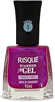 Risqué Esmalte Diamond Gel Licor de Cranberry Metálico 9,5ml