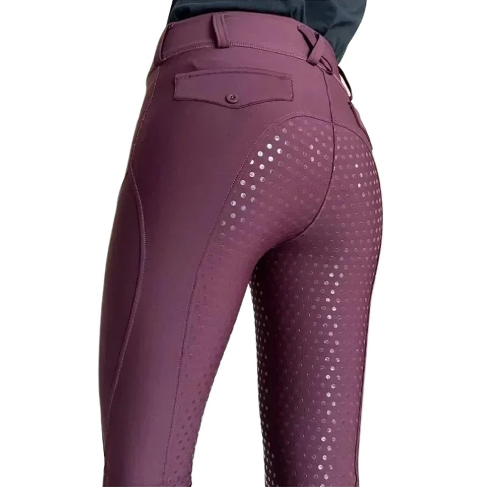 Pantaloni Da Equitazione In Silicone Con Seduta Completa Nera, Calzamaglia For Donne, Abbigliamento Equestre Per Equitazione(Blue,XL)