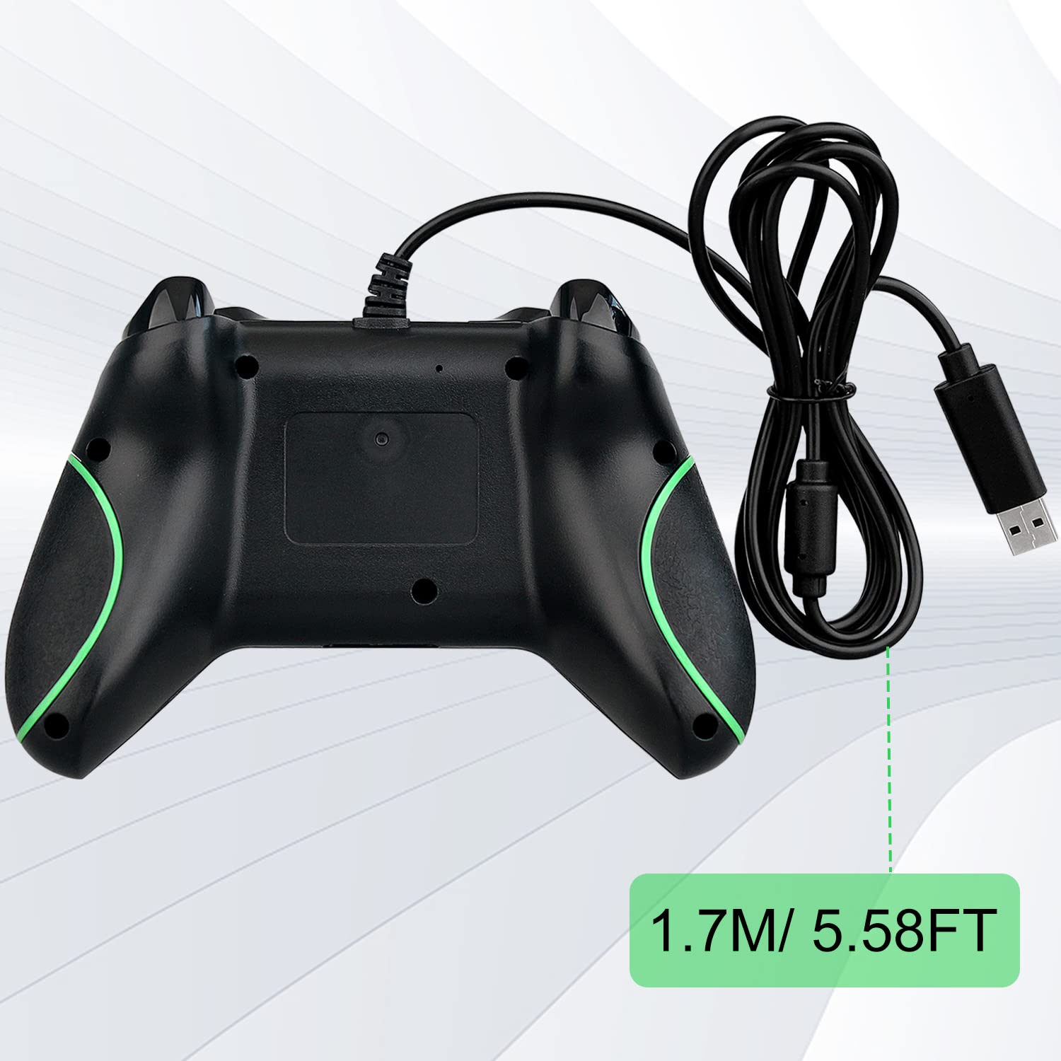 OSTENT Controller USB cablato Joystick Gamepad per Microsoft Xbox One/Xbox One S/PC portatile Windows Colore nero