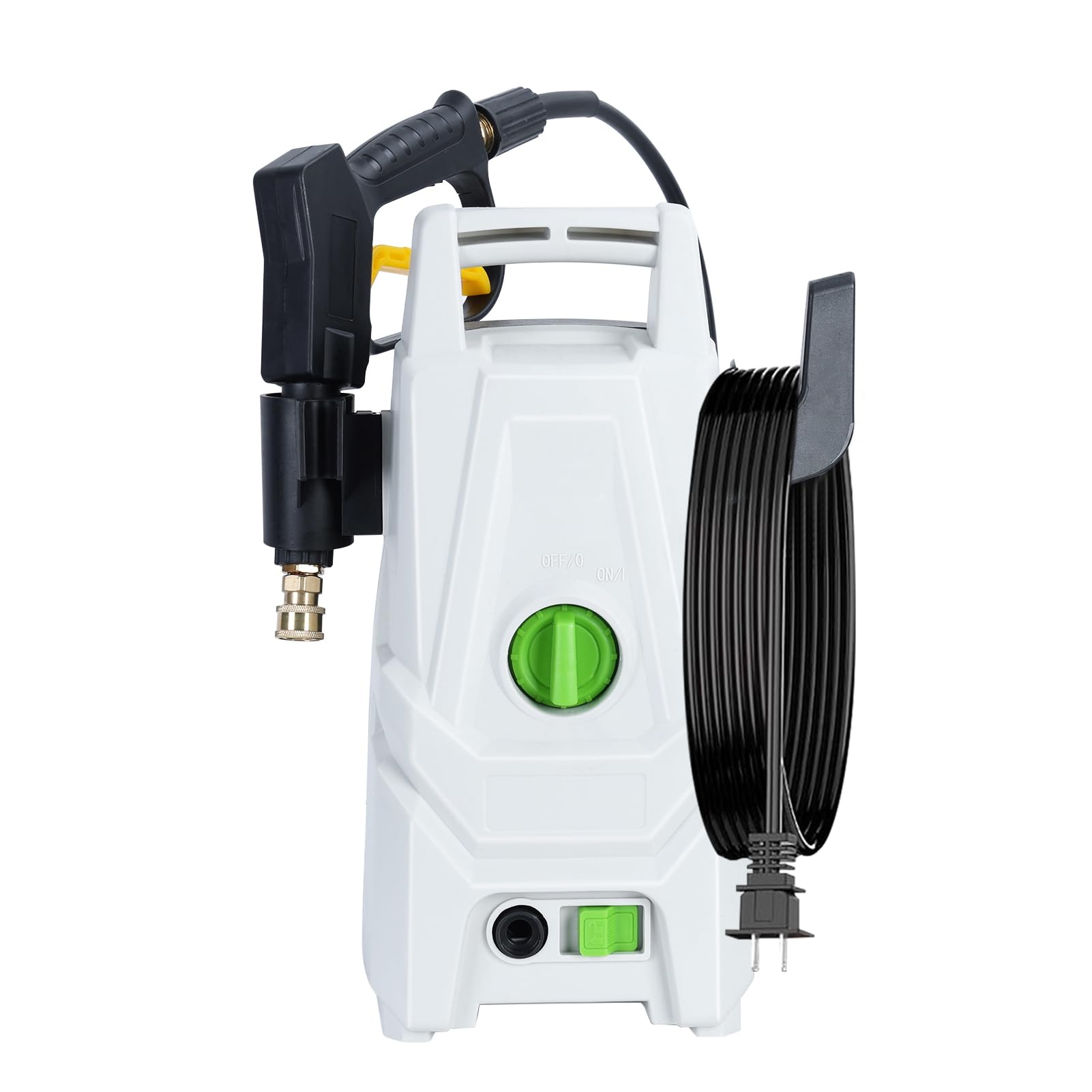 Potente limpiador eléctrico de alta presión 4800 PSI máx. 2,9 GPM, con 4 boquillas de conexión rápida, manguera de 28 pies, depósito de jabón, ideal para la limpieza de coches, entradas,