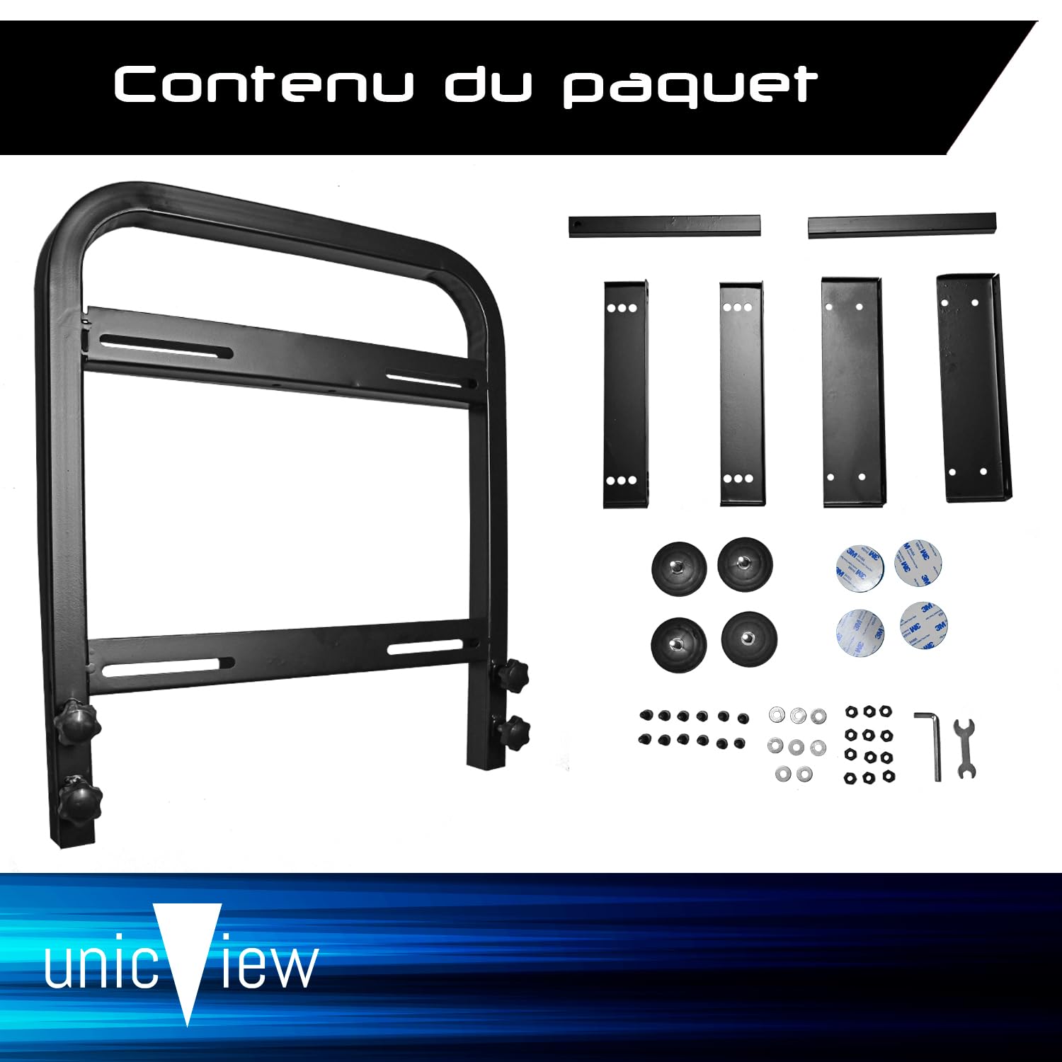 Unicview Adaptador Cockpit SimRacing para Soporte para volante Logitech G29 G920 G923, Thrustmaster T150 T500 T300 TX TH8A, PS4 PS5, Xbox Fanatec, Totalmente ajustable, Valido para silla gaming