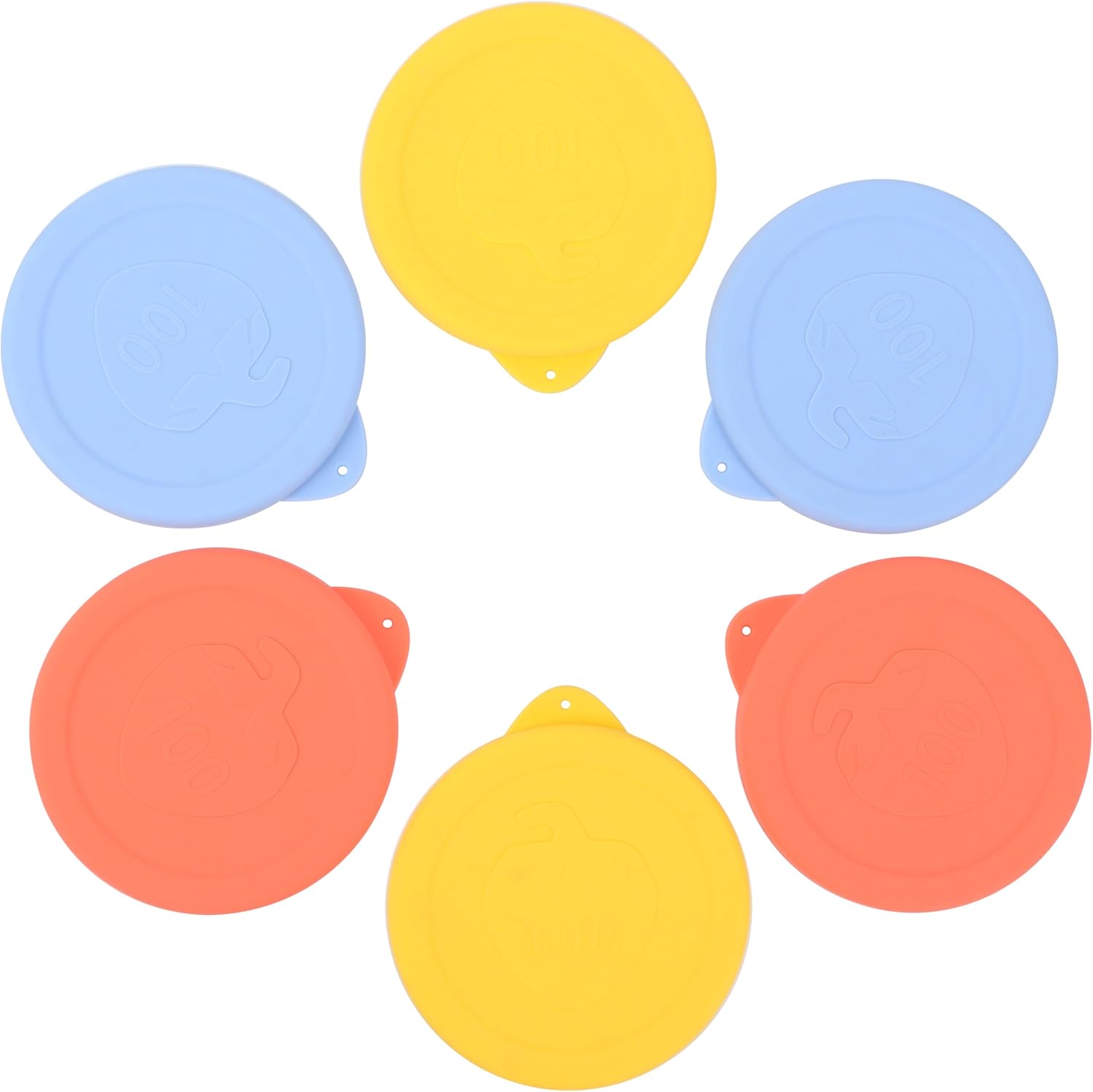 PUREKRA 100mm Silicone Lids for Weck Jars，6 Pack Reusable