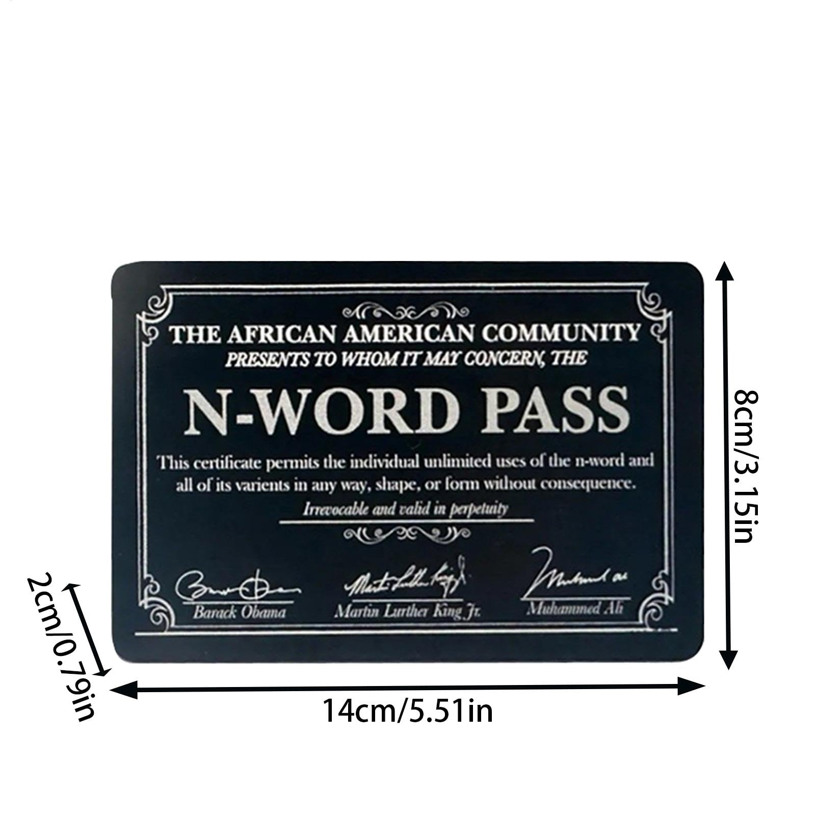Dtaigou Creative N-Word Pass Certificate | N-Word Pass Certificate Table  Sign Wooden Decoration