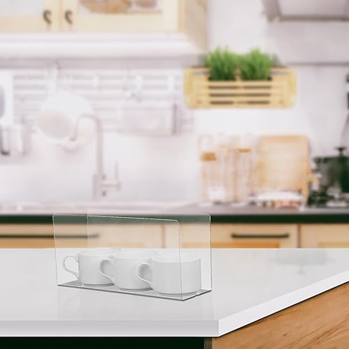 Miniatura 6 de Baluue 5 separadores de plástico Shlef, separadores de estantes transparentes de 9.8 pulgadas de largo con separador lateral en forma de L, tablilla