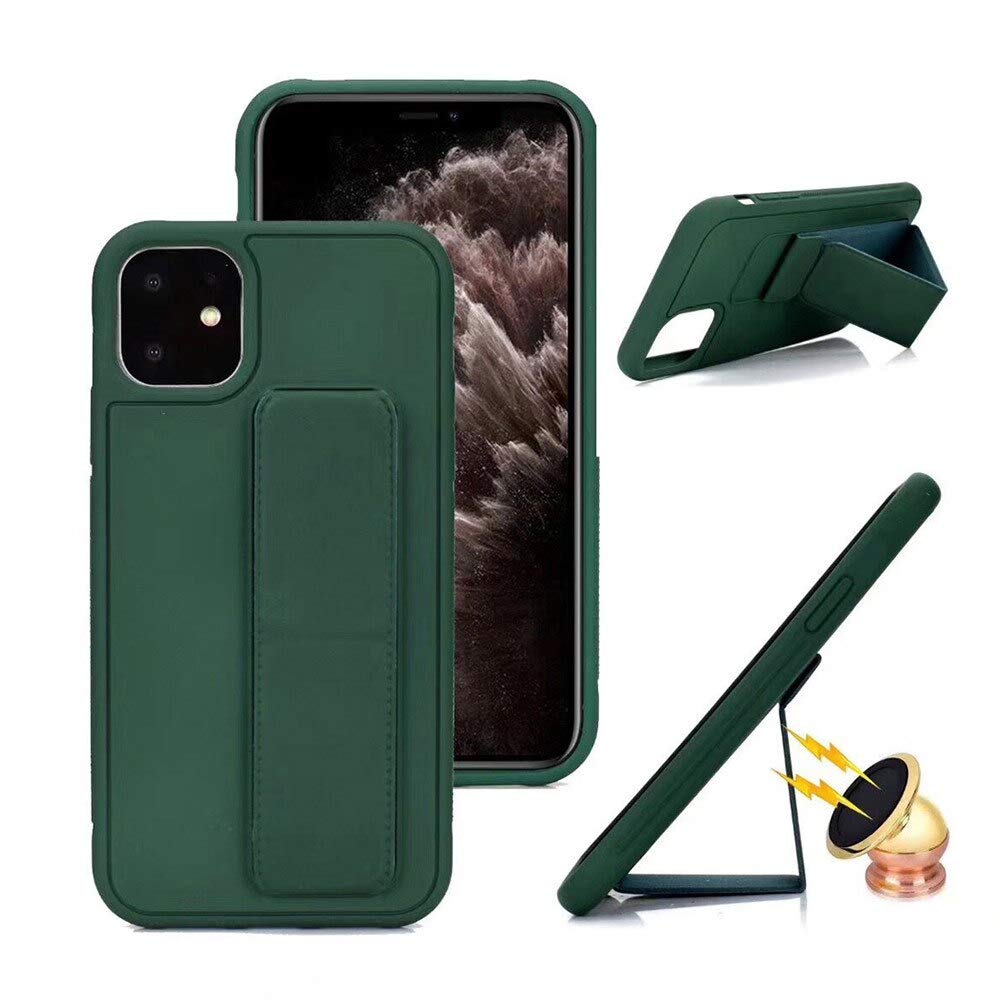 Leather Backstand Case with Magnet Holder for iPhone 11 Pro Max (Midnight Green)