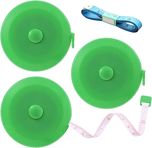 Miniatura 18 de Cinta métrica métrica para el cuerpo, cinta métrica suave retráctil de 60 pulgadas, pequeña regla de cinta de tela de costura para cintura de tela