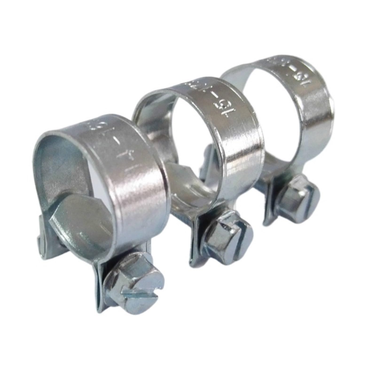 10Pcs Galvanized Hose Fuel Clips 6-20mm - Durable Metal Fasteners for Oil, Water, and Pipe Fixing(16-18mm)