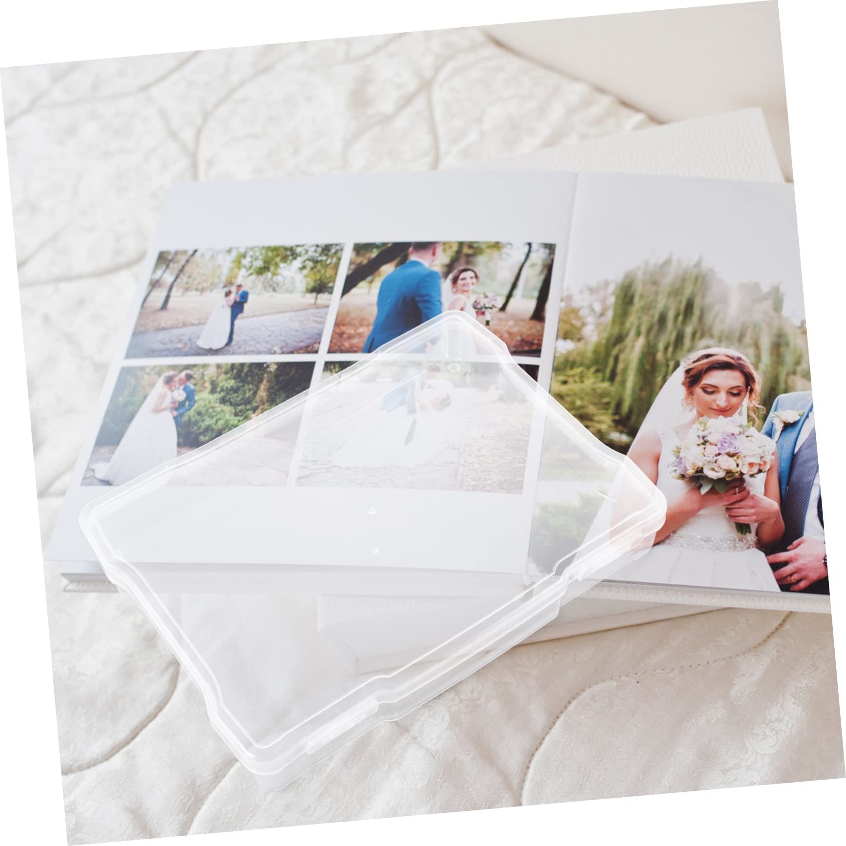 Fotobox Fotoaufbewahrungsbox Fotoorganizer mit Grußkartenorganizer Aufbewahrungsbox für Fotos Karten und Kleine Gegenstände