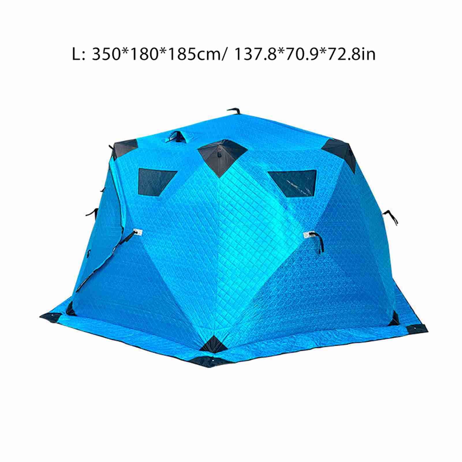 Tente de pêche sur glace design squelette épais double porte double trous de ventilation