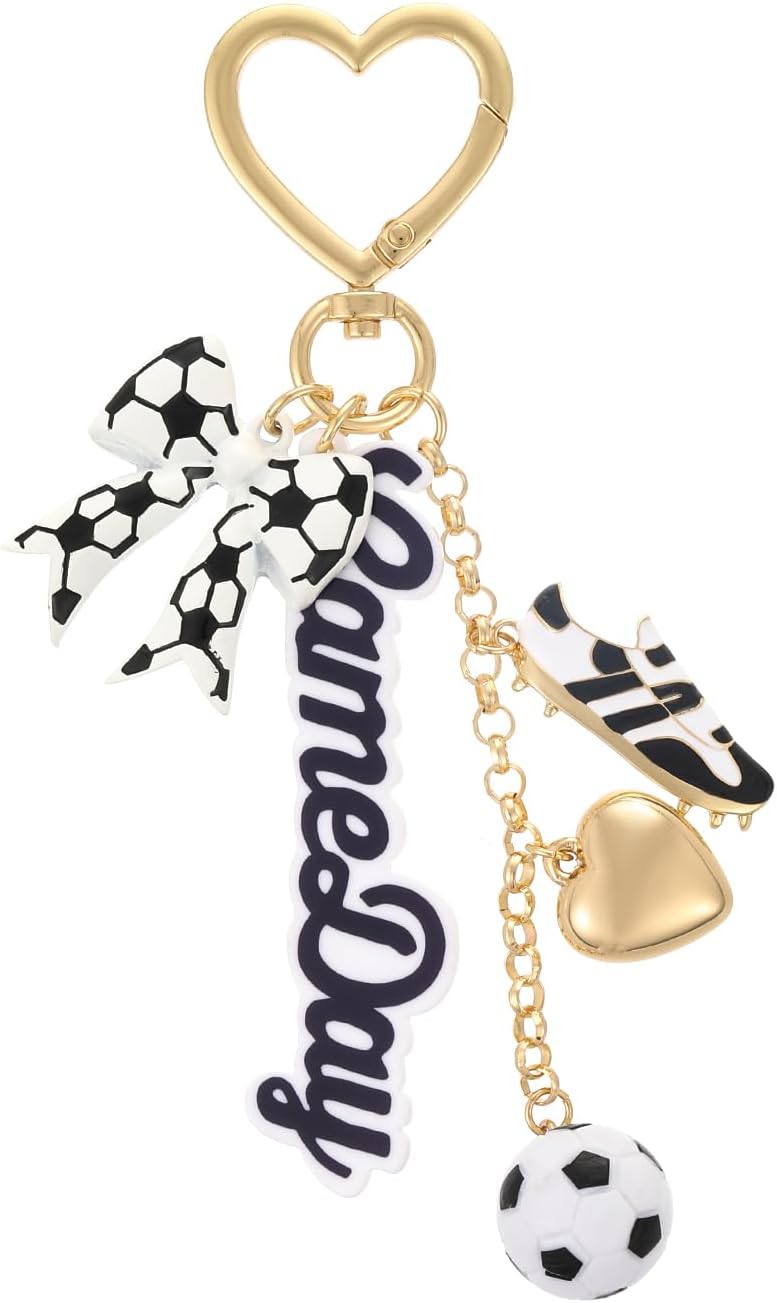 Madison Tyler Soccer Keychains Sports Game Day Bag Charms for Handbags