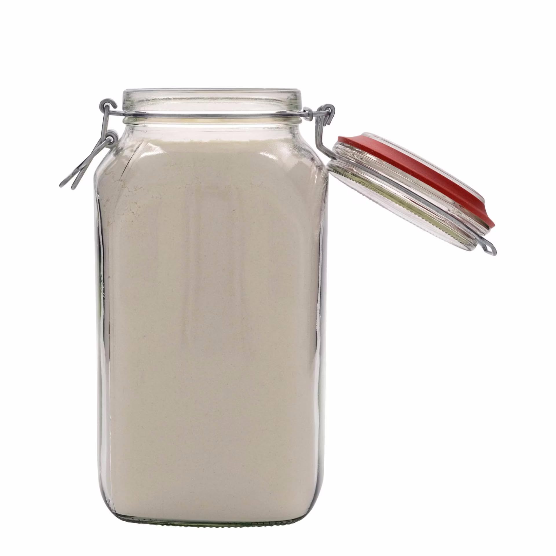 9x Drahtbügelgläser 2590ml | luftdichte Vorratsgläser, Einmachgläser | Ideal Aufbewahrung von Lebensmitteln in der Küche | Mehl, Zucker, Kaffee, Nudeln, Reis, Müsli | Made in Germany