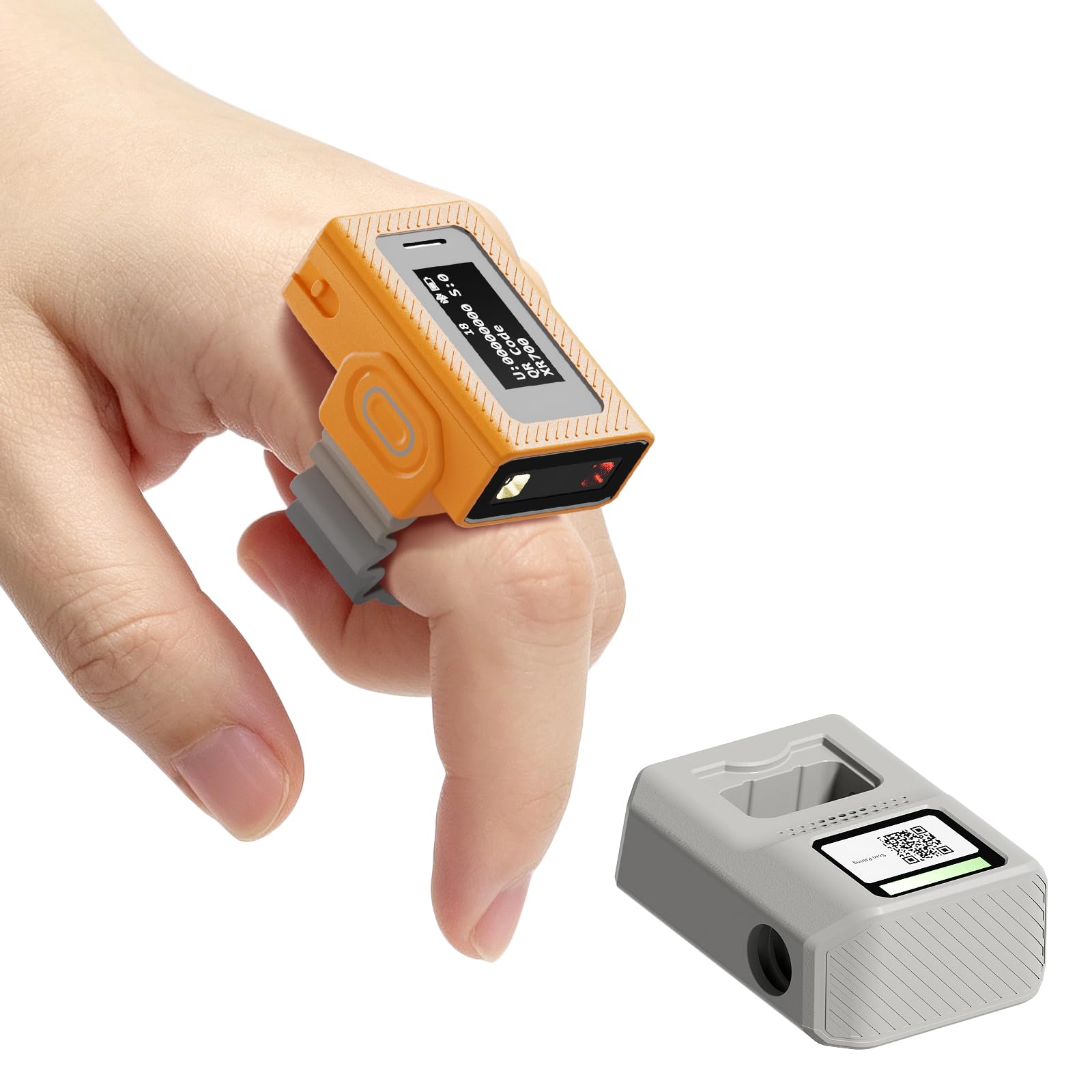 NETUM XR700 Wearable 2D Ring Barcode Scanner with Display, Bluetooth, NFC, IP68 Waterproof, 1D/2D QR Code Reader for Warehouse and Logistics