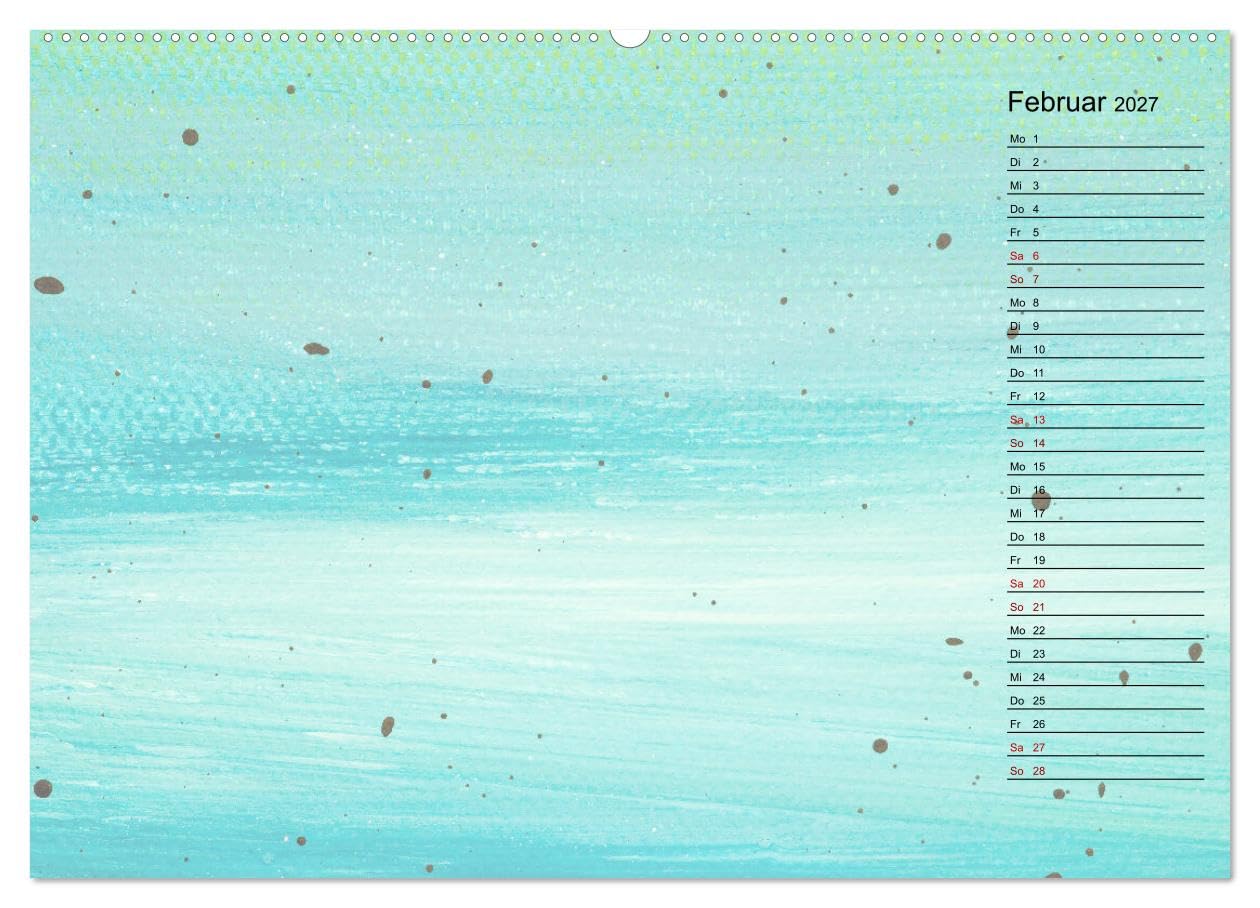 CALVENDO - Pastellbunter DIY-Bastelkalender (Wandkalender 2027 DIN A2 quer), Monatskalender: Hochwertiger Do-it-yourself-Kalender für Fotos, zum Malen, Basteln und Selbstgestalten - für Kinder und Erw