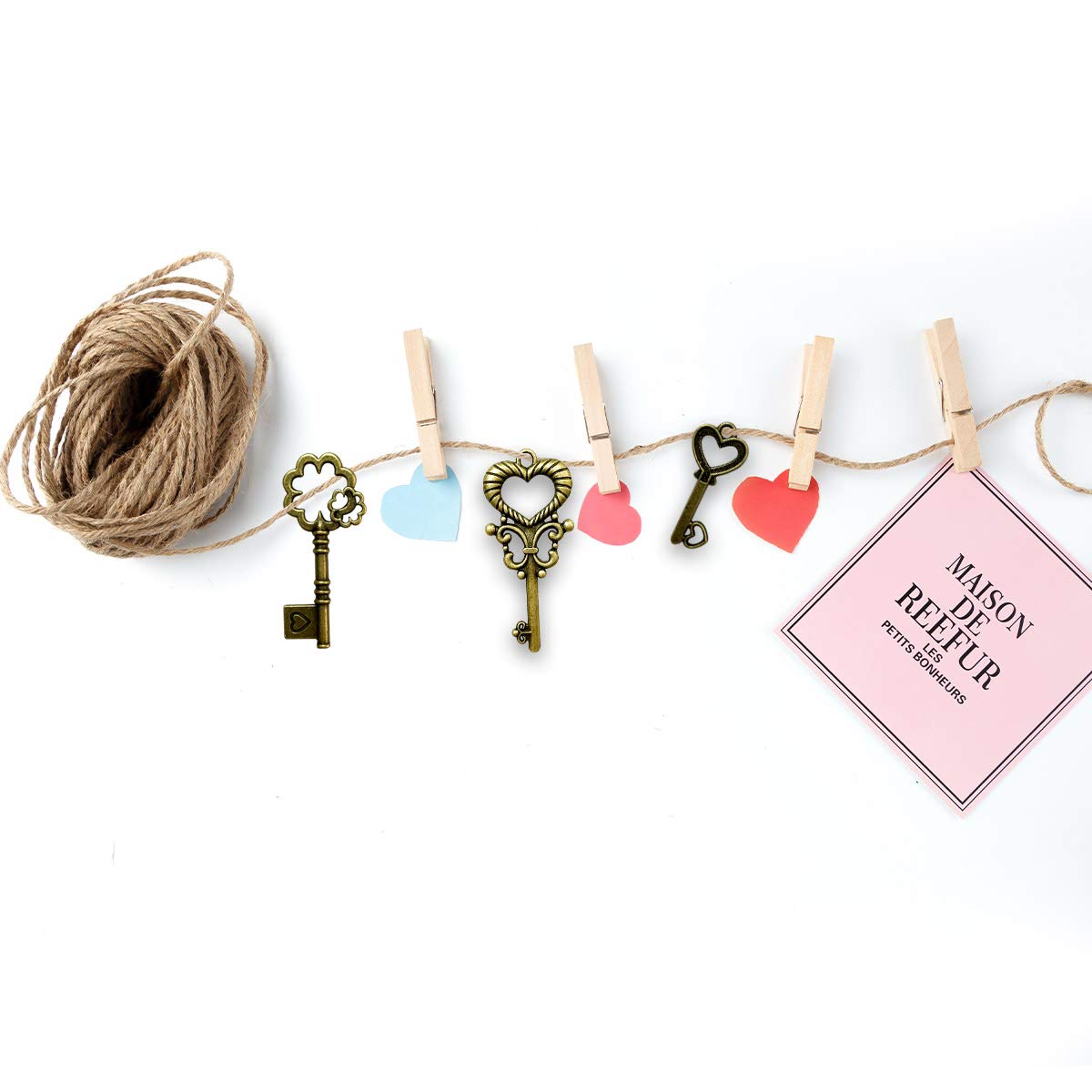 40 Pcs Mixed Skeleton Keys in Antique Style Bronze Vintage Key Charms Small Skeleton Keys Charm for Birthday Party Wedding Favors Key Charms Set for Pendant Necklace DIY Jewelry Making Christmas Gift - Image 4