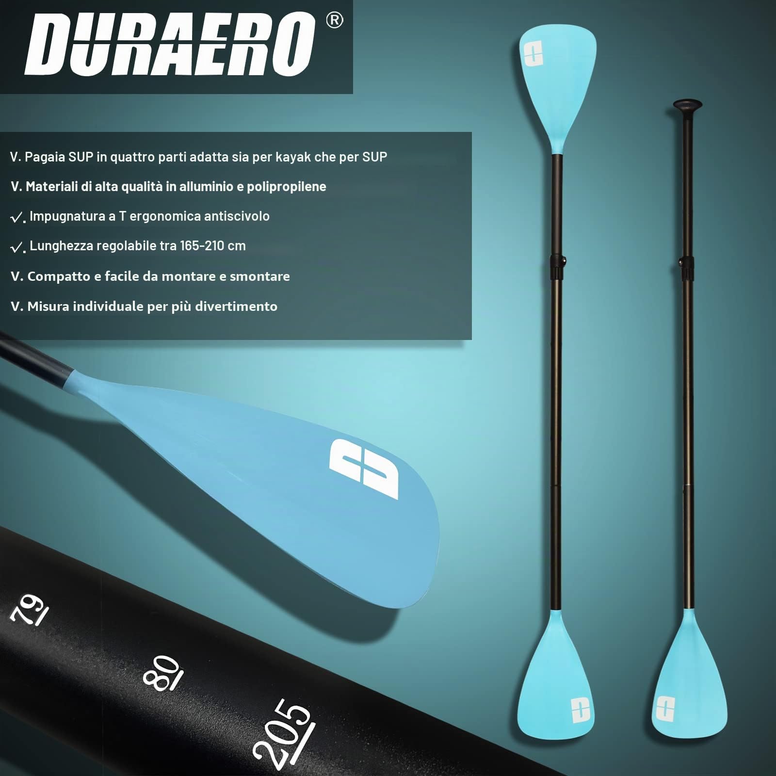 Tavola SUP Gonfiabile Premium 330x76x15 cm 150 kg con Sedile Kayak e Supporto Telecamera