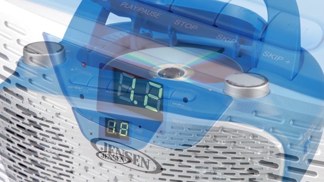 Amazon.com: JENSEN CD-485-BL CD-485 1-Watt Portable Stereo CD