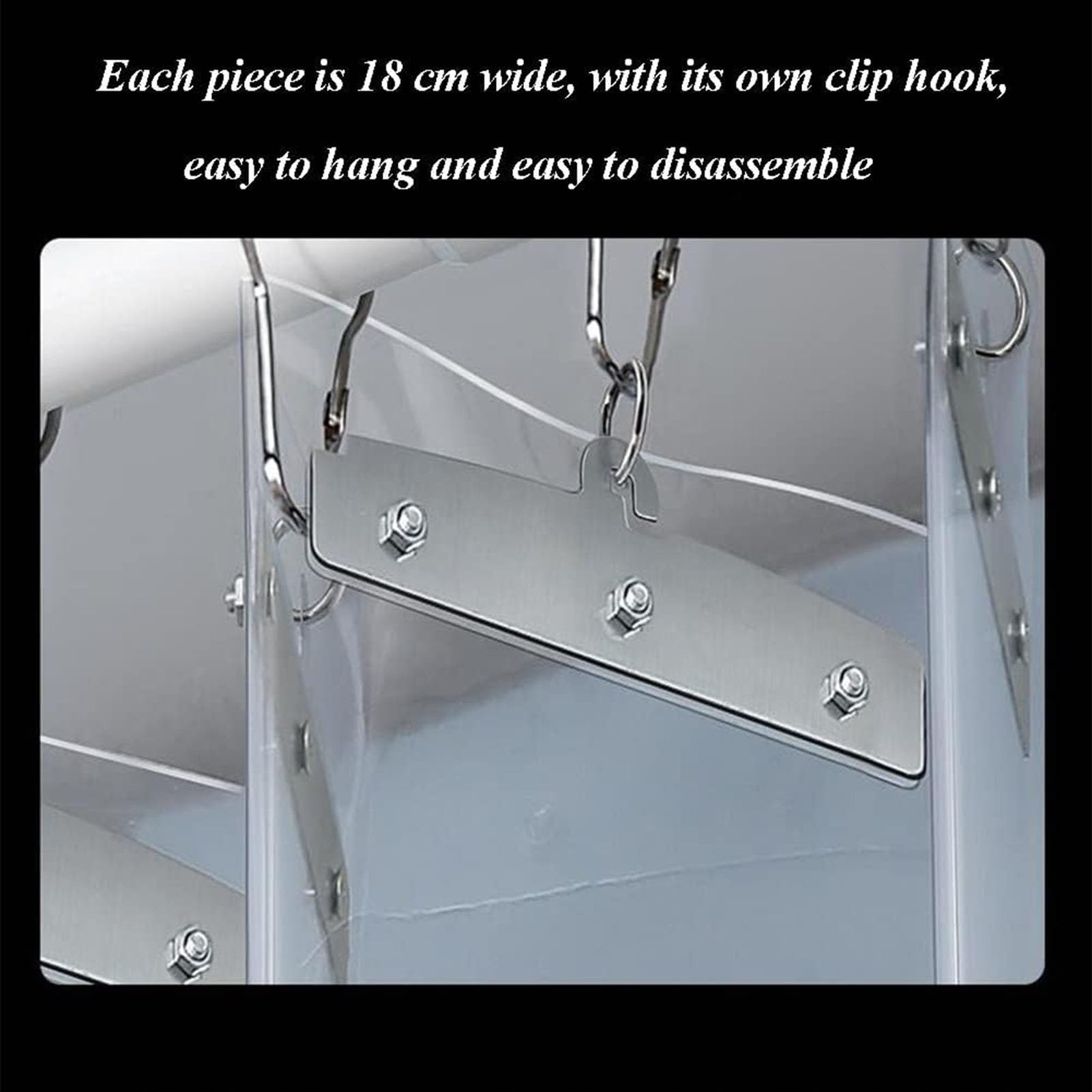 Personalizzato Tenda per Porta Scorrevole Pieghevole in PVC Tenda a Strisce Industriale Tenda a Lamelle per Tende Verticali in PVC per Fabbrica, Box Auto (Size : 150x200cm)