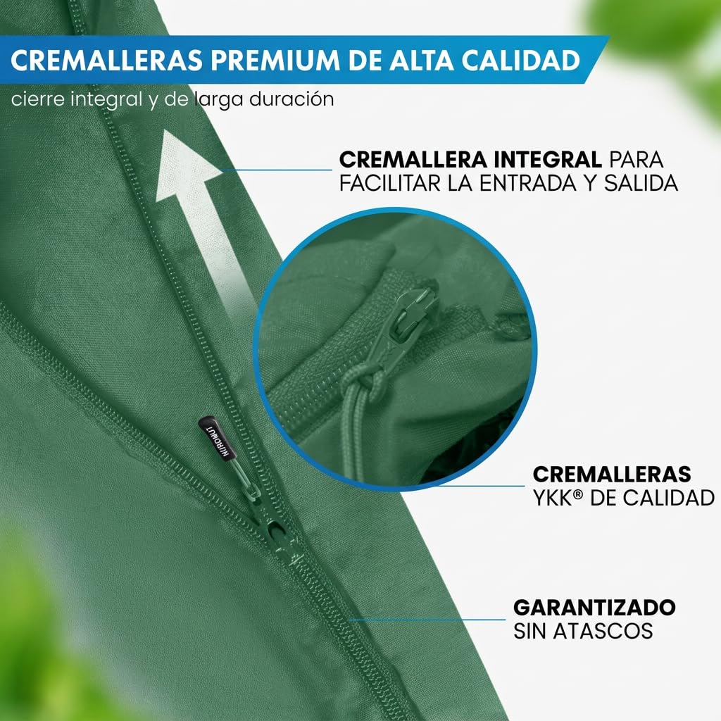 NORDMUT Saco de Dormir Ultraligero Microfibra Algodón Transpirable Compacto
