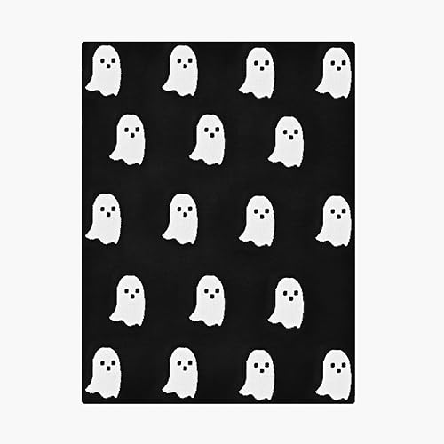 Manta de fantasma rosa de Halloween 2023, manta reversible para niñas, mujeres y niños, súper suave, manta rosa con lindo fantasma para todas las