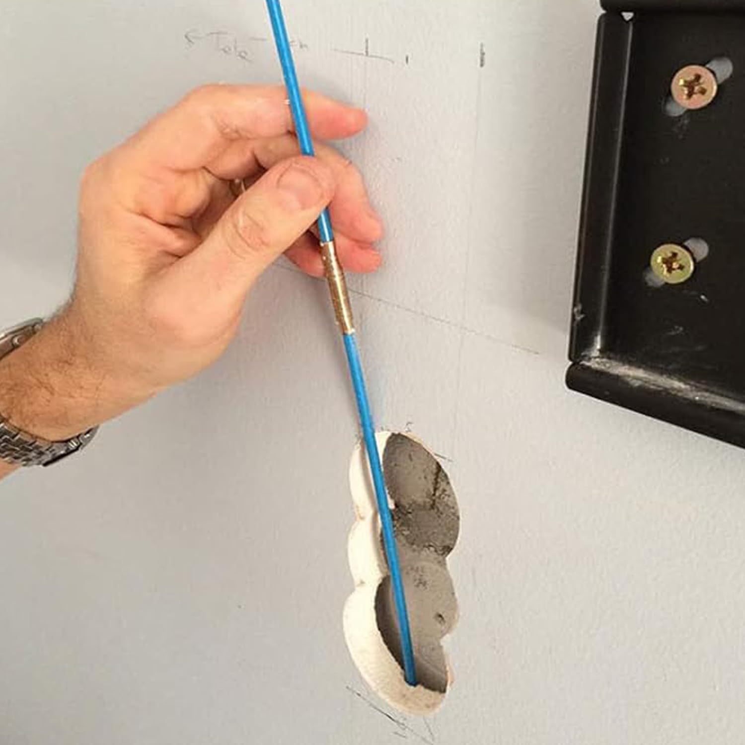 Guia Pasacables Profesional,4MM 33CM 10 Varillas de Guia Pasacables, 4MM 30M TOOSOAR Dispositivo para Tirar Cables