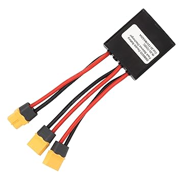 DAUERHAFT Dual Battery Parallel Module Adapter, Providing Long Lasting Power Aluminum Alloy Dual Battery Discharge Converter for Controller(#1)