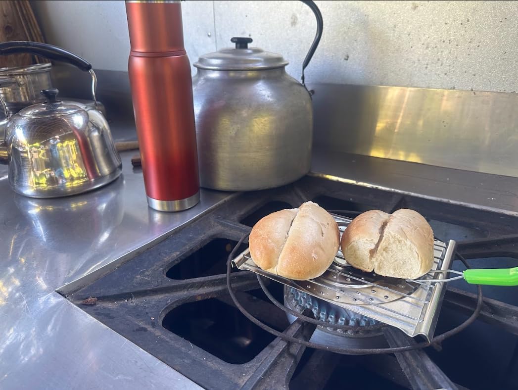 Classic Stove Toaster Kitchen Foldable Ideal For Camping Extremely Compact Toaster Bread Cookware 2 in 1 Heat Diffuser Quesadilla Maker Arepa Maker | Tostadora Arepera Quesadillera Cocina Camping