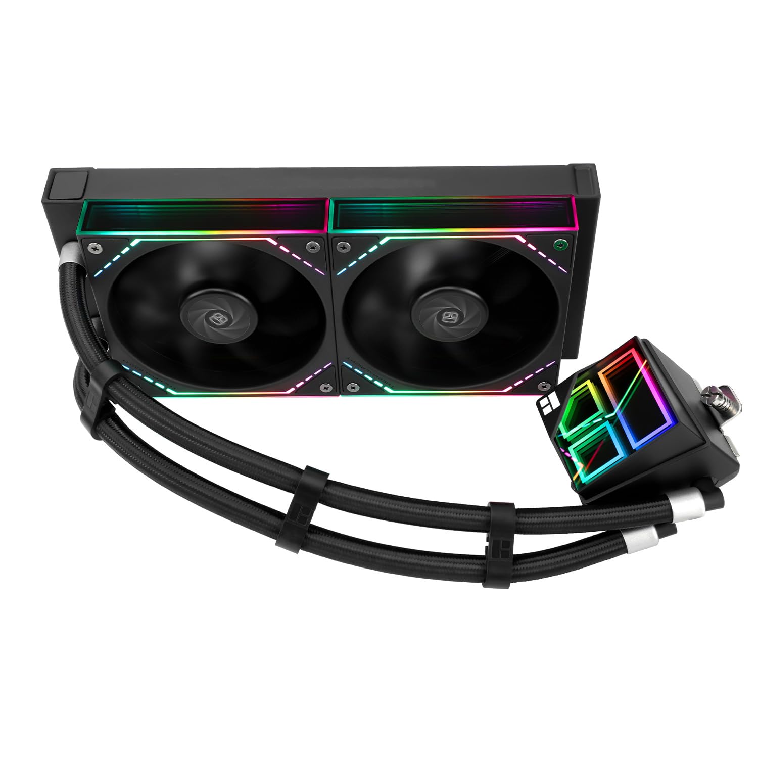 TR Thermalright Frozen Infinity 240 Schwarz Flüssigkeit CPU Kühler, 240mm Aio Kühler-Infinity Spiegel Lichteffekt, 2000U/min, für AM4/AM5, Intel LGA1851/1700/1150/1151