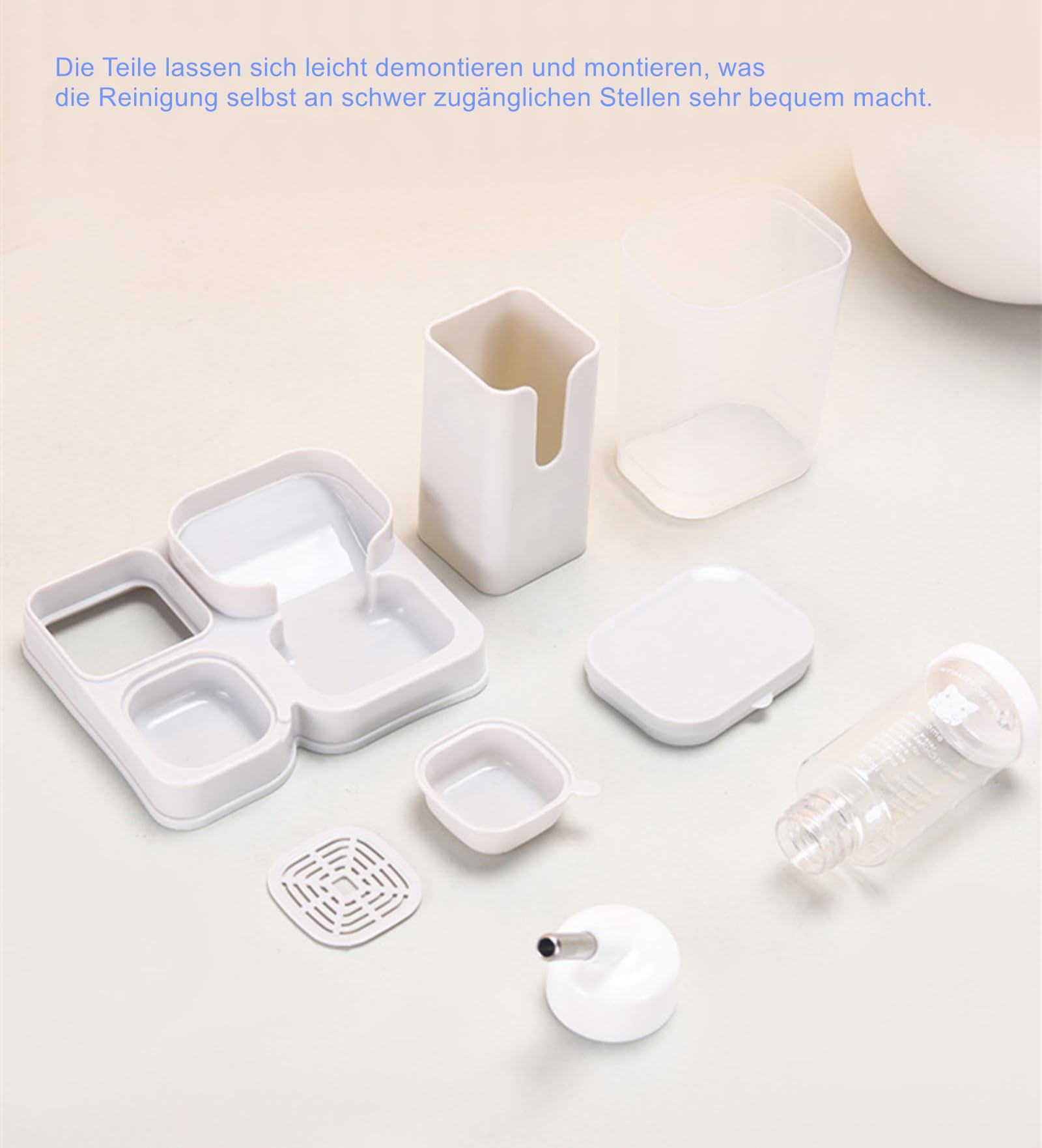 Gourde étanche pour hamster et distributeur automatique de nourriture, distributeur de nourriture transparent avec buse en acier inoxydable, facile à nettoyer (jaune)