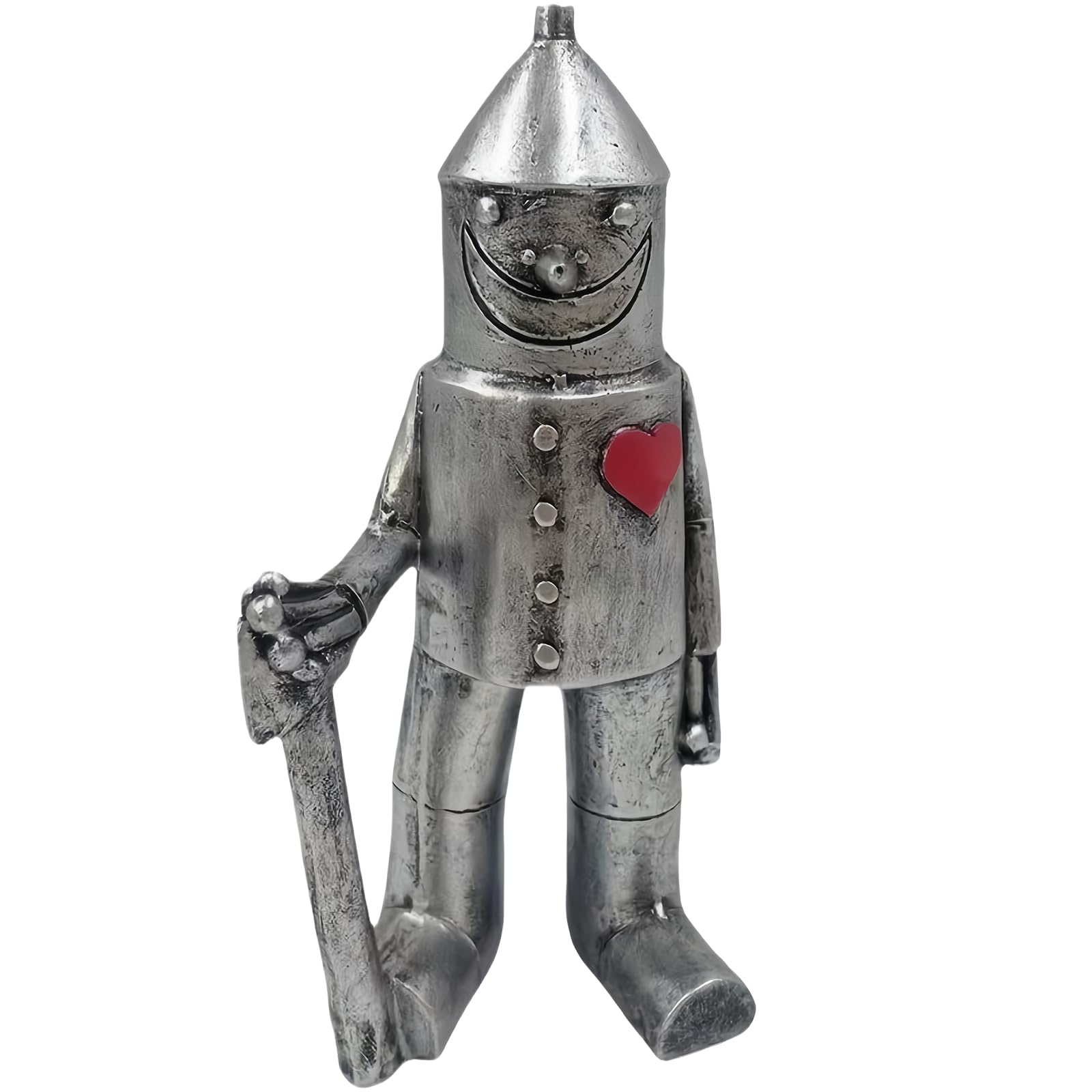 BlynthaToy Tin Man Garden Ornament - Heart Soldier Statue for 10 Year Wedding, Metal Garden Sculpture for Outdoor Decor, Rustic Patio Focal Point, Collectible Garden Art Piece