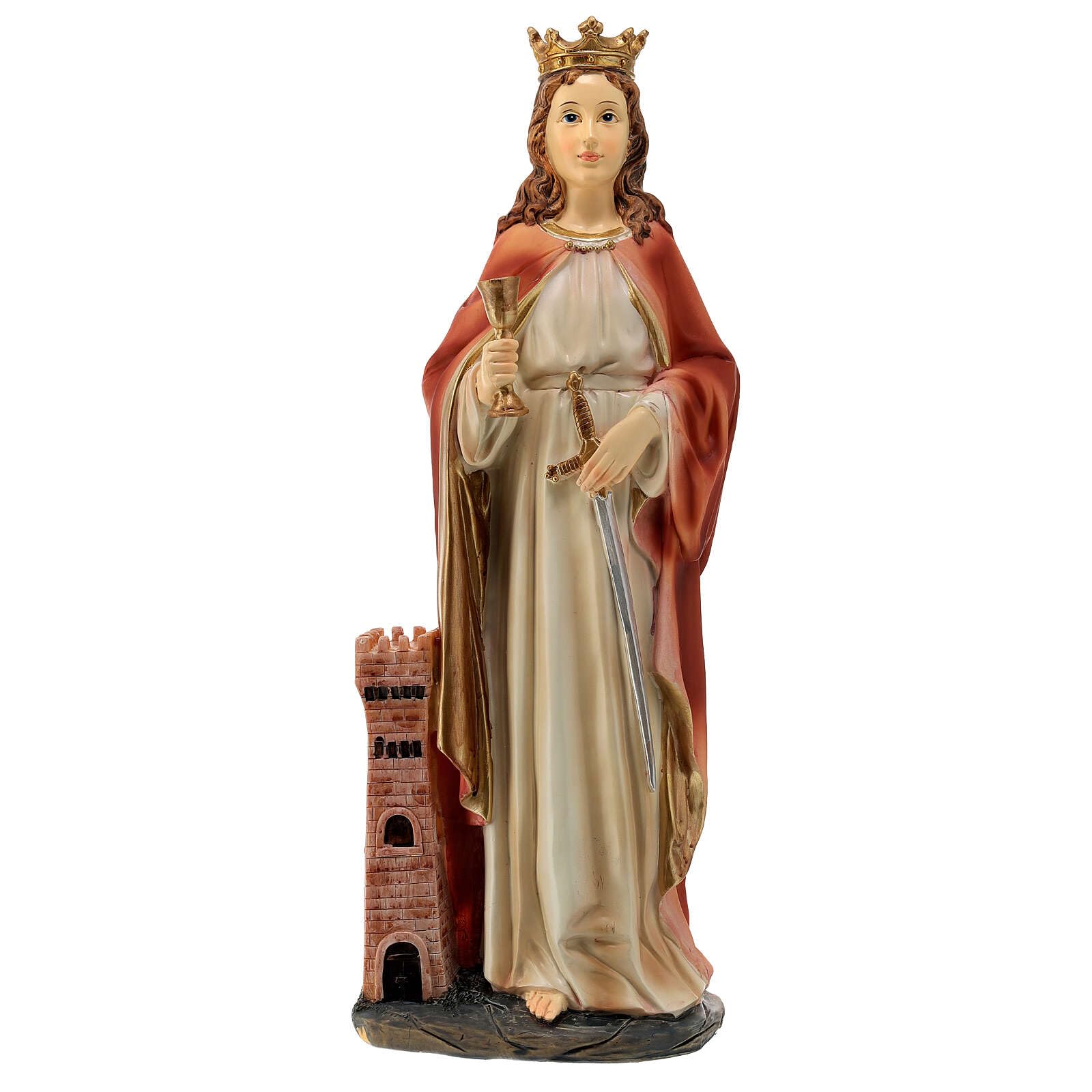 Holyart Statues en résine et PVC: Statue Sainte Barbe 40 cm résine