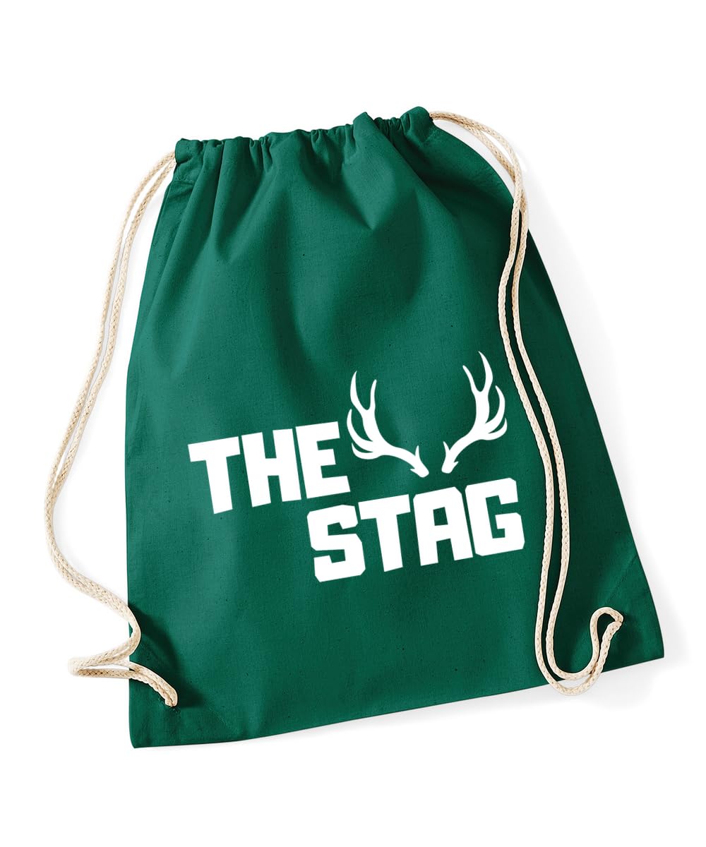 Hippowarehouse The Stag Drawstring Cotton School Gym Bag 37cm x 46cm, 12 litres