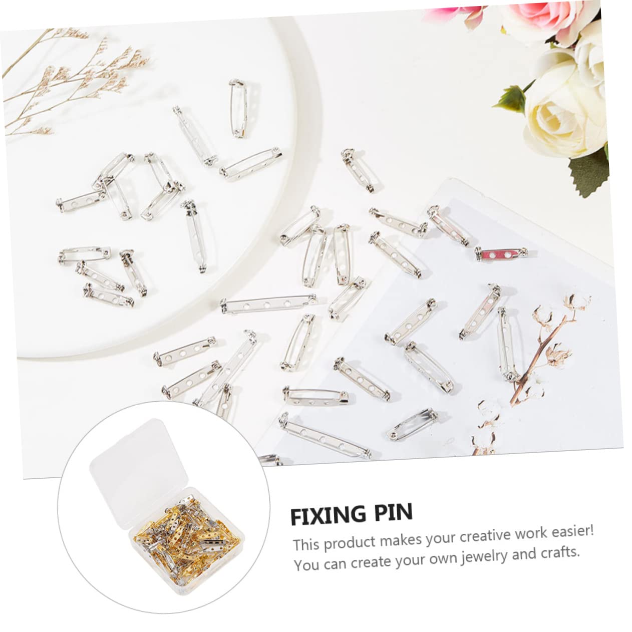 Veemoon 100Pcs Mixed Color Safety Pins Durable Multi Purpose Sewing Pins for Clothing Accessories Craft Projects and Quilting Essential Pins for Crafts and Fashion Design