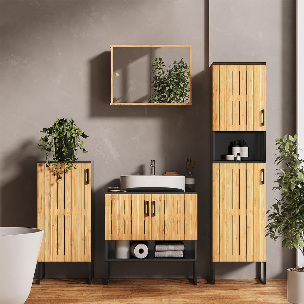Vicco Szafka pod umywalkę "Vayra", Bambus, 60 x 65.5 cm