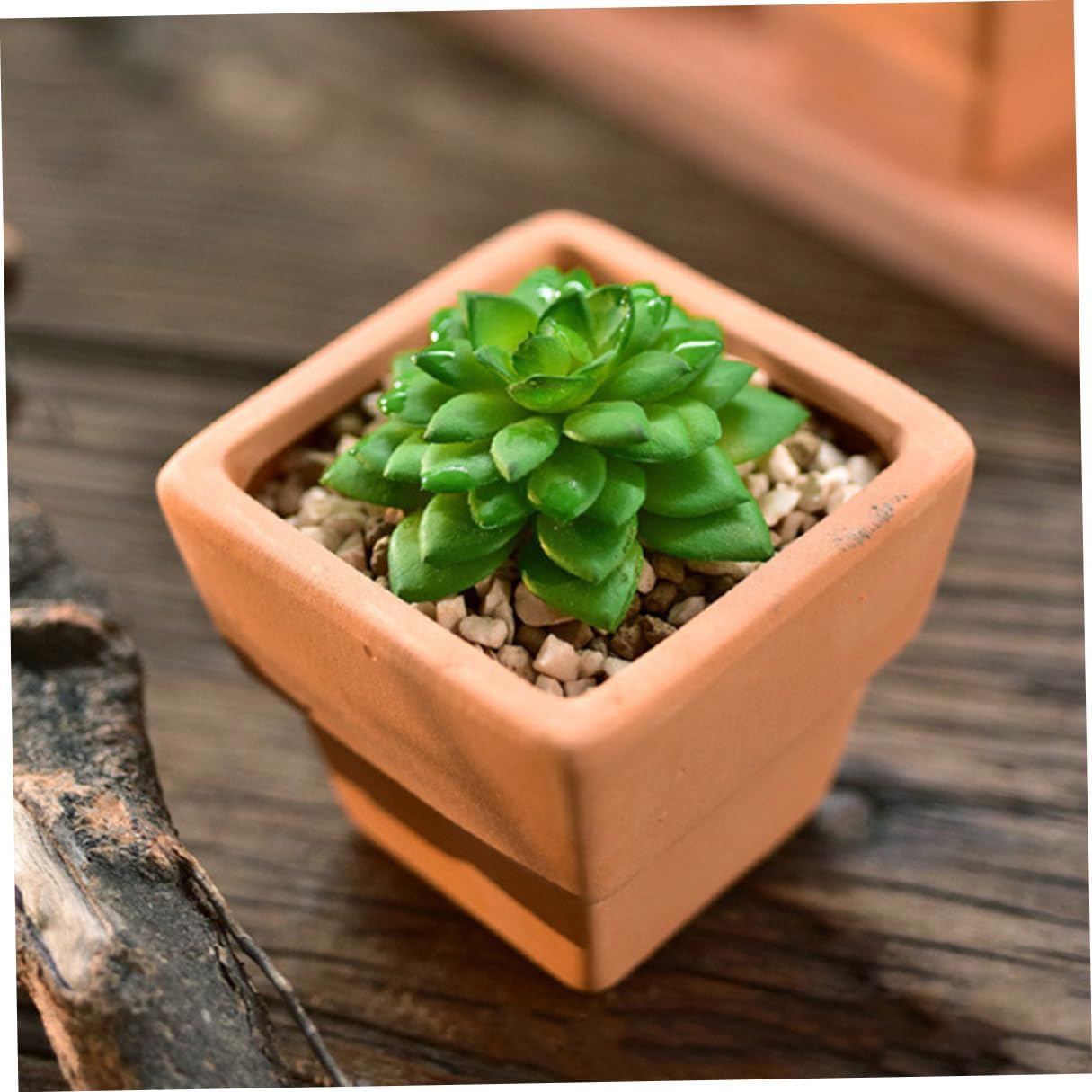 CHILDWEET 5pcs Terracotta Nursery Planter Pots for Succulent Plants Breathable Clay Garden Pots 9x8cm Square Red Ceramic Flower for Indoor and Outdoor Gardening