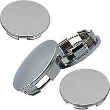 Neodtx Wheel Hub Caps Pack of 4 Universal Hub Caps OD 60 mm ID 56 mm High-Quality ABS Wheel Hub Cover Polished Surface for Wheel Hubs Car Accessories (Silver)