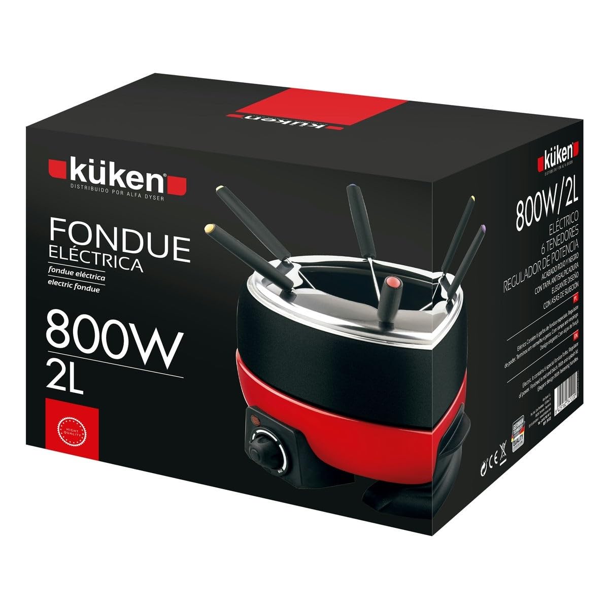 FONDUE ELECTRICA KUKEN 800W 2 L
