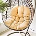EXQULEG Cojín para sillón colgante con cremallera, cesta colgante cojín de asiento, columpio, huevo colgante para hamaca, cojín para patio o jardín (camel)