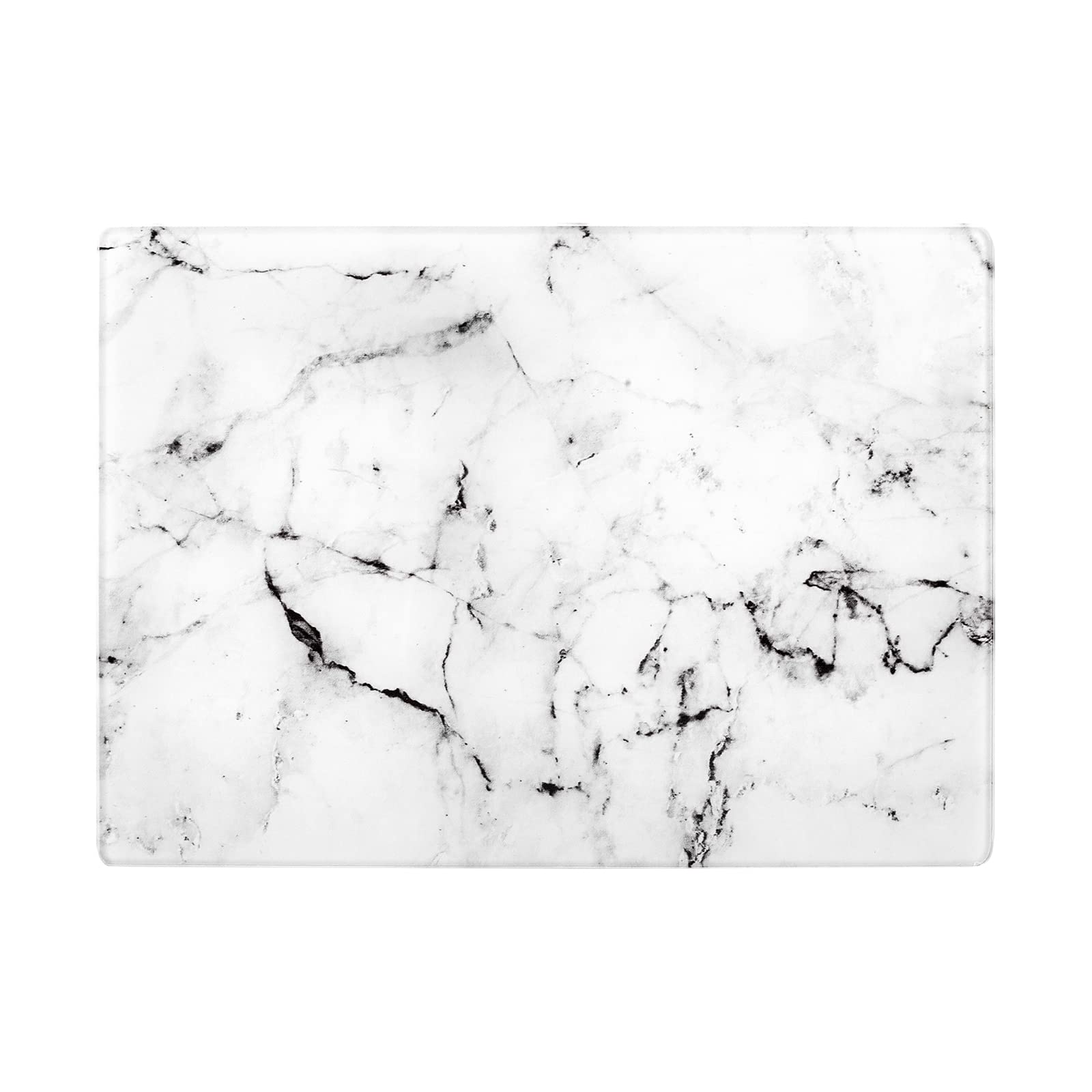 Karaca White Deep Glass Chopping Board, 35Cmx26cm,