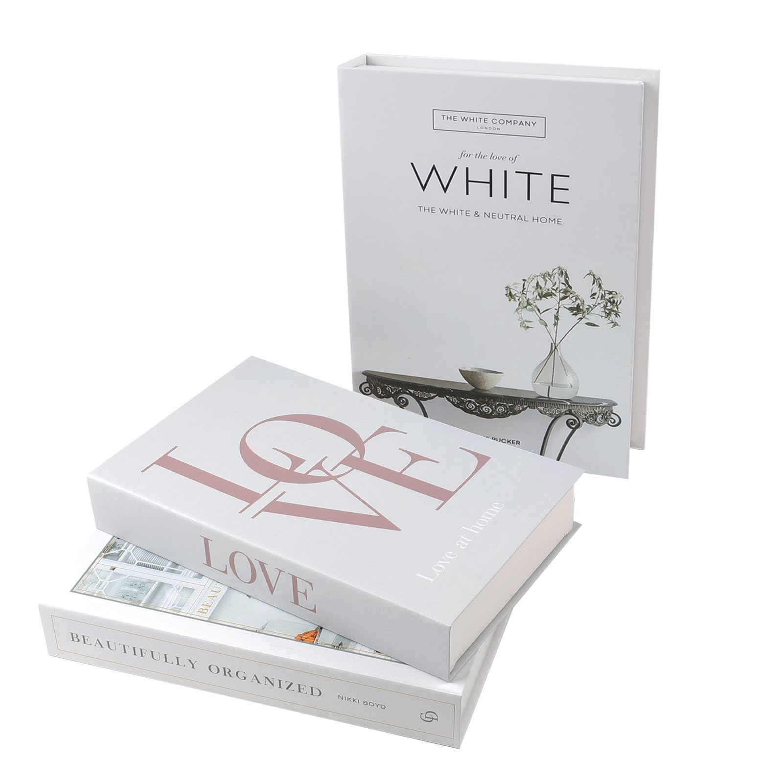 Juego de 3 Libros Decorativos Plegables, Libros Falsos para Decoración de Interiores Modernos, Decorativos para Hogar, Estanterías, Mesa de Café, Estantes, Oficina