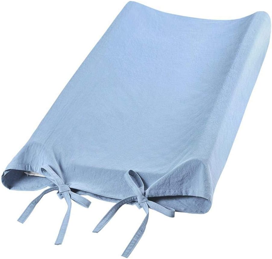Baby Changing Pad Cover for Girls and Boys, Soft Breathable Newborn Infant Changing Table Cover for Diaper Changing Mattress(Blue)