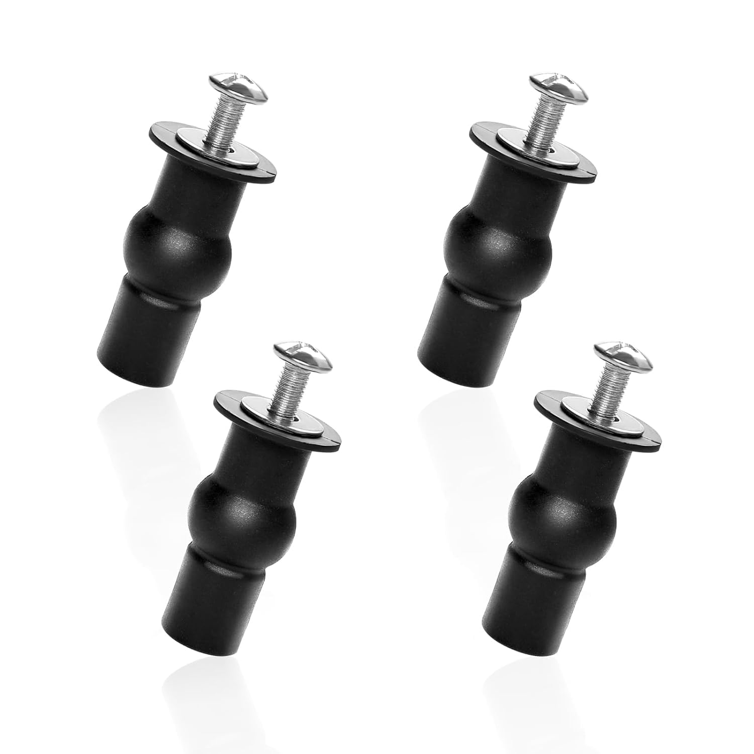 Toilet Seat Screws, Toilet Seat Bolts Replacement Kit, Stainless Universal Toilet Seat Top Fixing Part, Toilet Lid Screws, Expansion Seat Cover Screws, Toilet Seat Hinge Bolts and Nuts (Pack of 4)