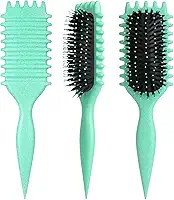 Escova de cabelo encaracolado de nylon premium para modelar e definir cachos com facilidade, perfeita para mulheres e homens Colorida
