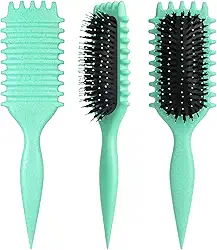 Escova de cabelo encaracolado de nylon premium para modelar e definir cachos com facilidade, perfeita para mulheres e homens (verde)