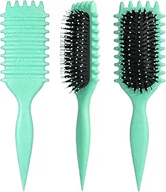 Escova de cabelo encaracolado de nylon premium para modelar e definir cachos com facilidade, perfeita para mulheres e homens Colorida