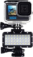 Vista 3 de Suptig Luz de buceo de alta potencia, regulable, impermeable, LED, luz de video, luz nocturna, buceo, luz subacuática, impermeable, 147.6 ft