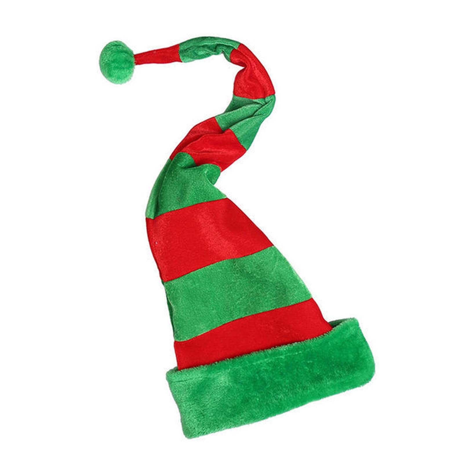 Sombrero Largo Rayas de Navidad Sombrero Niños Adultos Fell Delush Sombreros Funny Party Hats Fell Delush Christmas Sombreros Navidad Fiesta Accesorio Gorro Navideño (Size : Red Green)