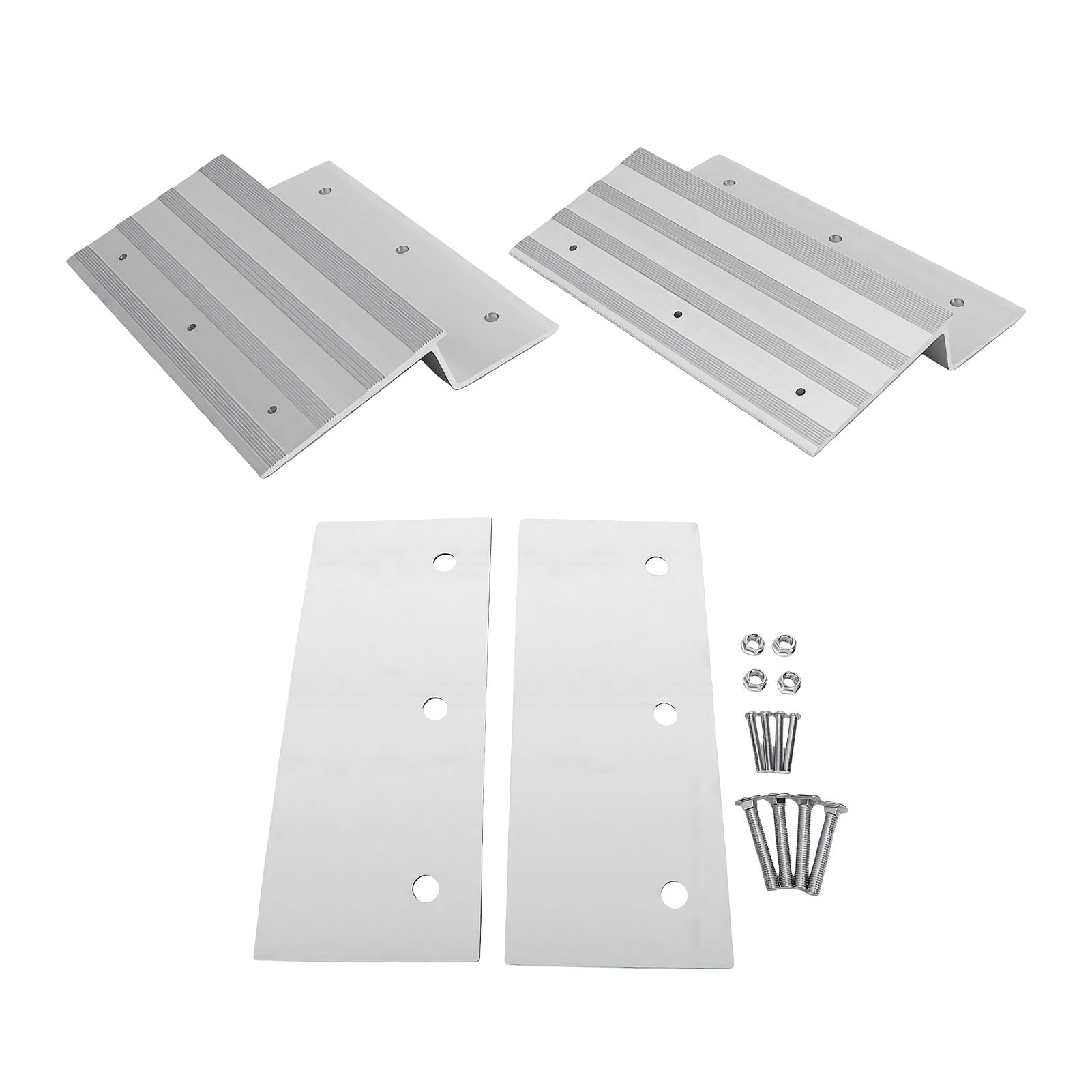 Aluminiowy Zestaw do Rampy 11,25 Cala, 750 Funtów na rampę | Końcówki Rampy Załadunkowej Płyty Rampy dla Przyczep Ciężarowych Motocykle Quady Kosiarki Sprzęt do Trawników