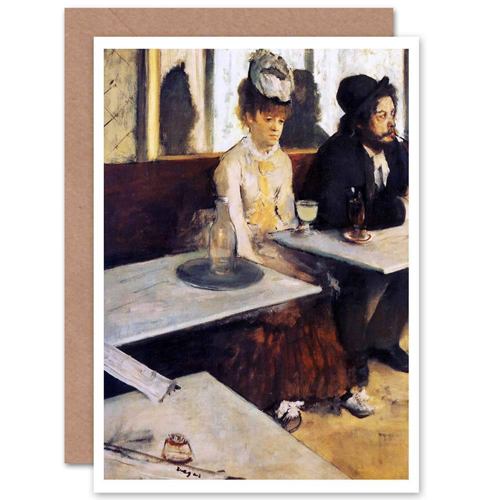 Wee Blue Coo Blue Wee Coo Edgar Degas The Absinthe Drinker 1876 Old Master Painting Greetings Card