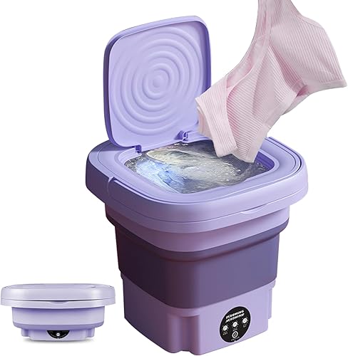 Lavadora portátil, mini lavadora plegable, pequeña lavadora portátil para ropa de bebé, ropa interior o artículos pequeños, apartamento, dormitorio,